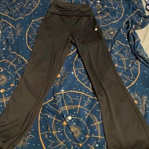 Black flare leggings